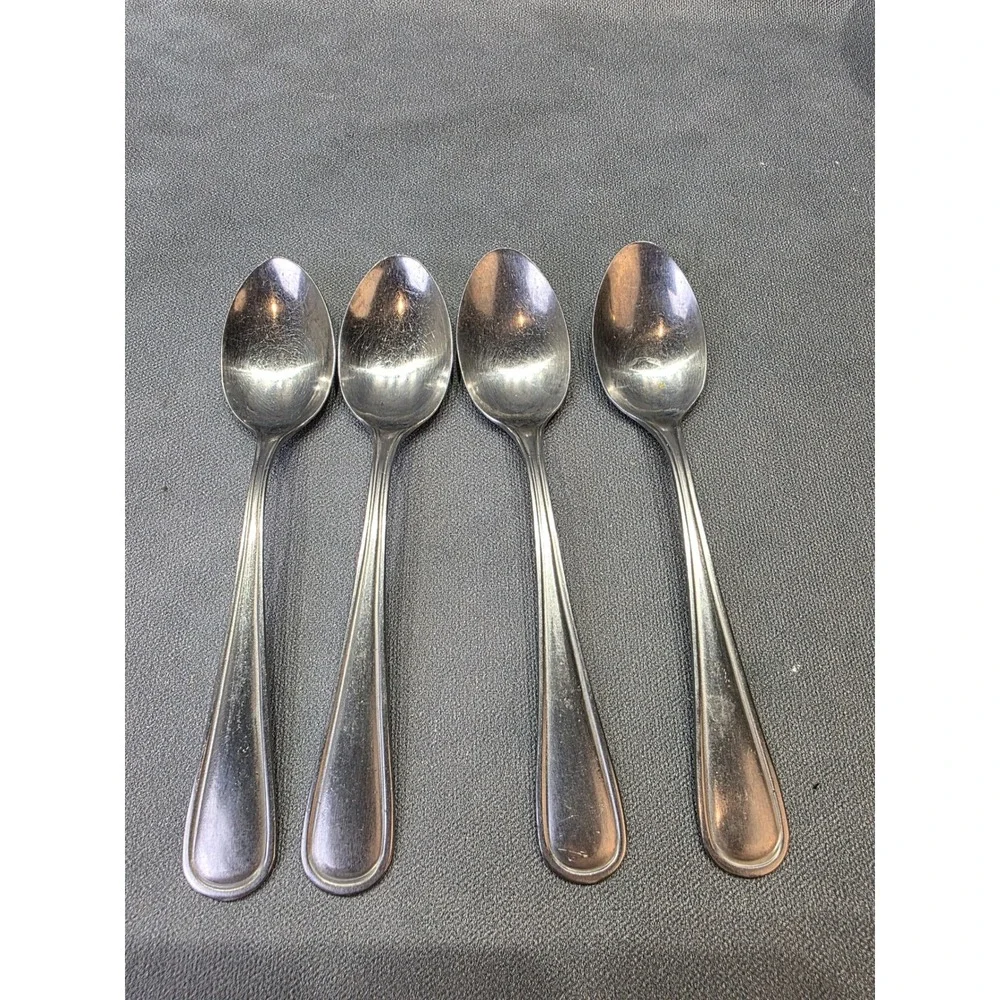 Royal Household Stainless Steel Teaspoons Set of 4 Silverware Flatware 6 inch
